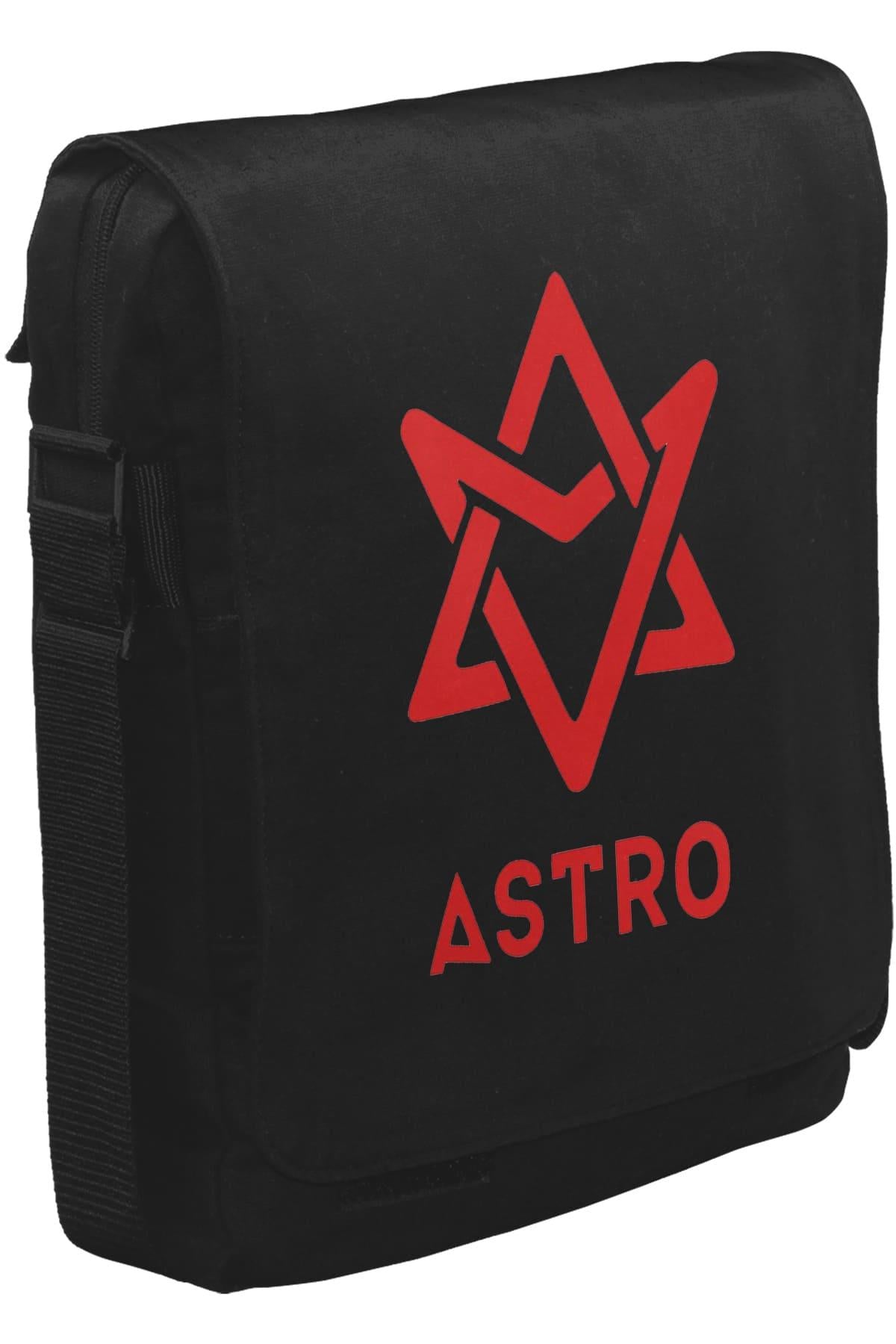 Astro - Logo Unisex Siyah Postacı Çanta