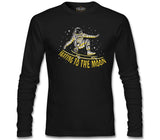 Astronaut Space Skating Black Men's Sweatshirt