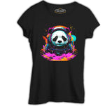 Astronaut Panda Black Women's Tshirt 