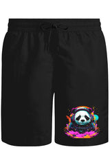 Astronaut Panda Unisex Black Shorts 