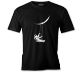 Astronot Salıncak Siyah Erkek Tshirt