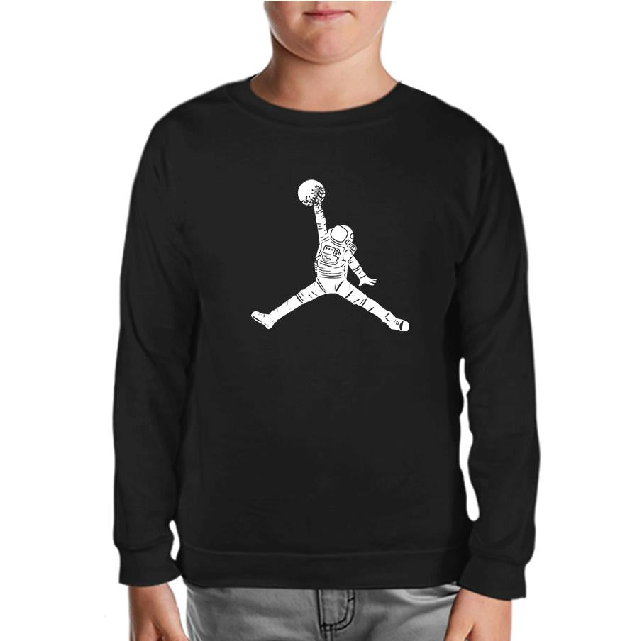 Astronaut Space Ball Black Kids Sweatshirt