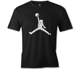 Astronaut Space Ball Black Men's Tshirt