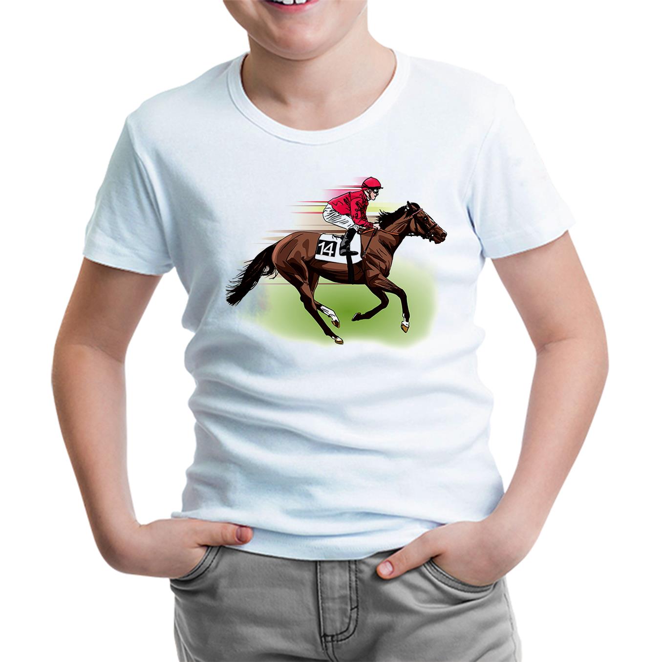 At 10 Beyaz Çocuk Tshirt