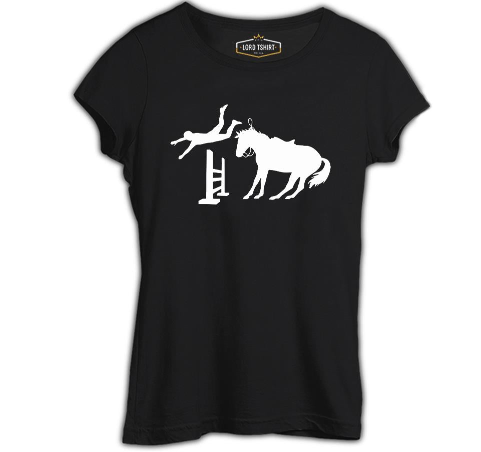 At 12 Siyah Kadın Tshirt