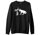 At 12 Siyah Erkek Kalın Sweatshirt