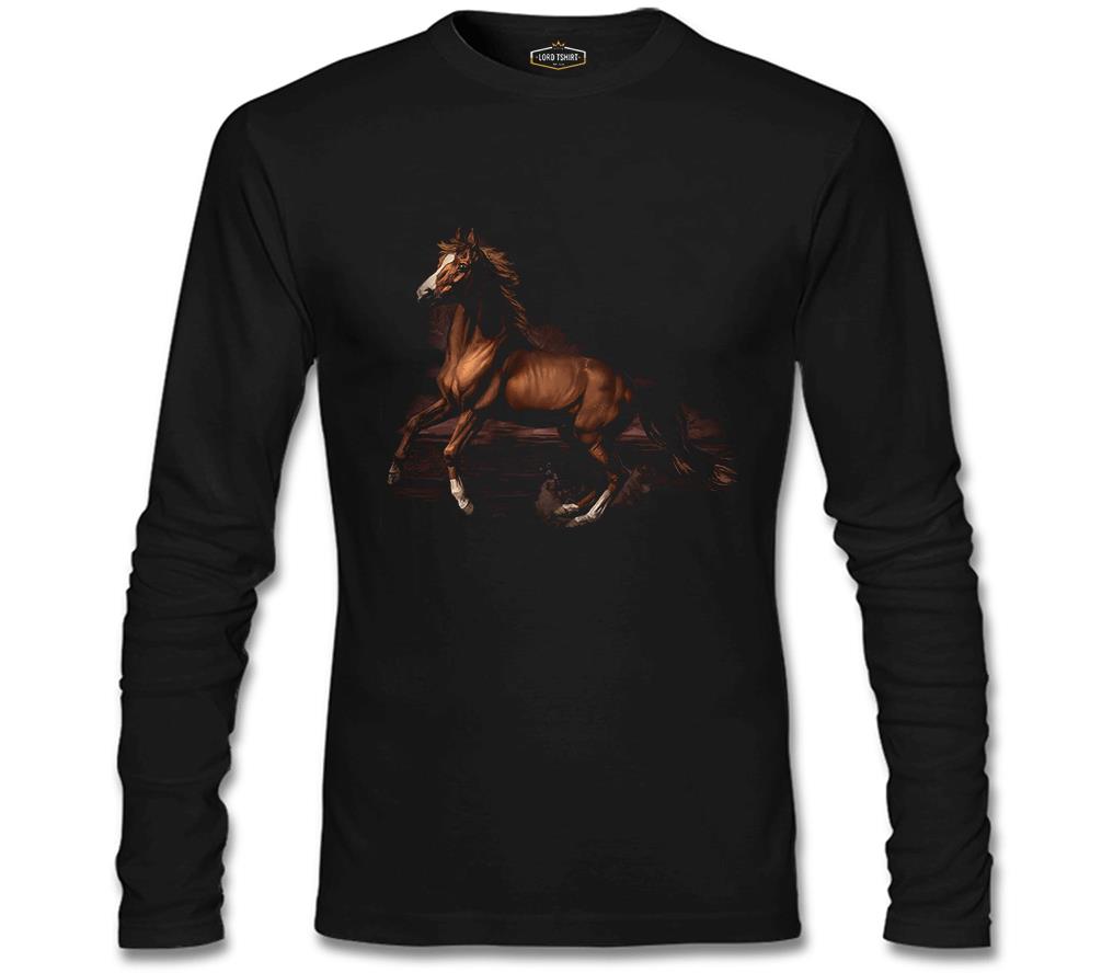 At 3 Siyah Erkek Sweatshirt