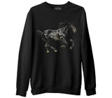 At 4  Siyah Erkek Kalın Sweatshirt
