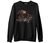 At 7  Siyah Erkek Kalın Sweatshirt