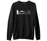 At 8 Siyah Erkek Kalın Sweatshirt
