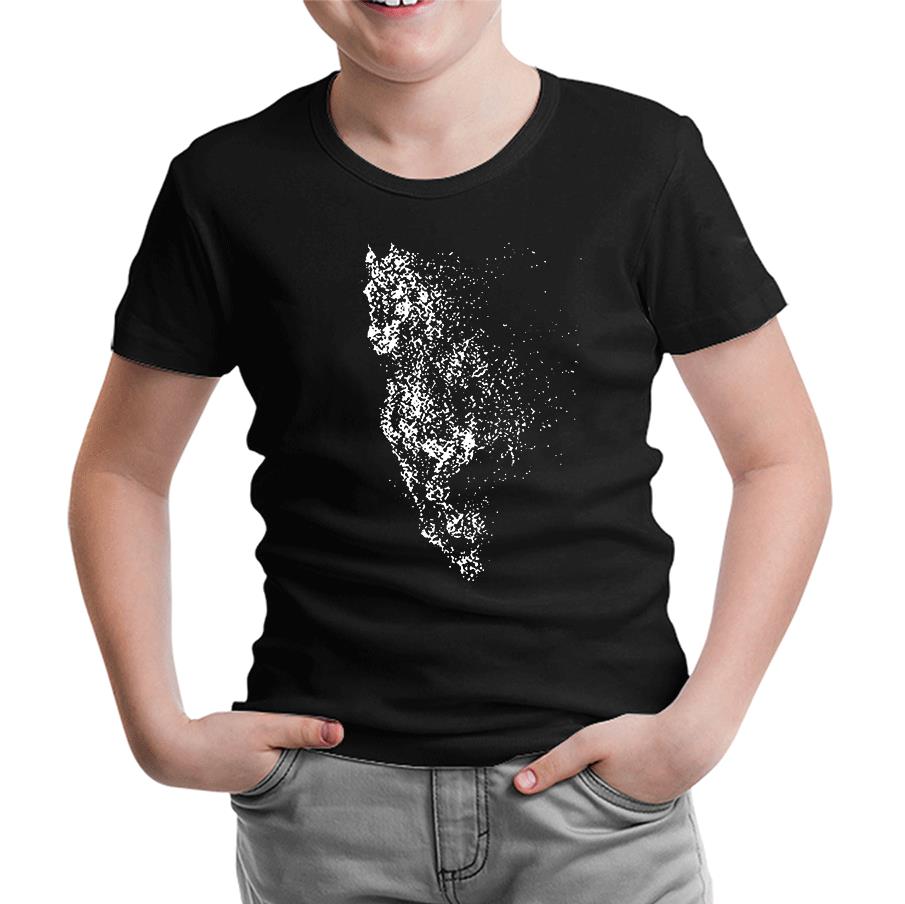 At 9 Siyah Çocuk Tshirt