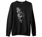 At 9 Siyah Erkek Kalın Sweatshirt