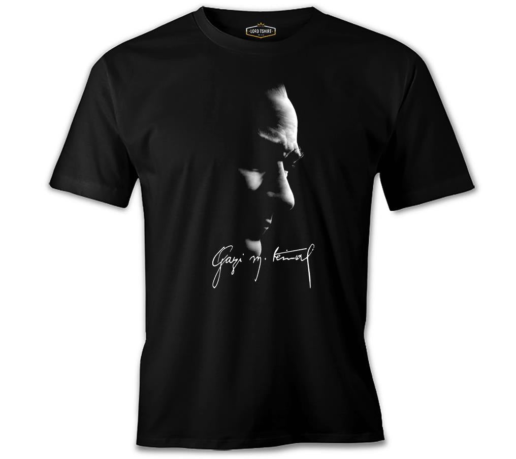 Atatürk - Gazi İmza Siyah Erkek Tshirt