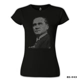 Atatürk - Gençliğe Hitabe Siyah Kadın Tshirt