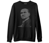 Atatürk - Gençliğe Hitabe  Siyah Erkek Kalın Sweatshirt