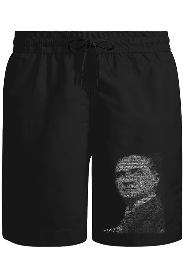 Atatürk - Gençliğe Hitabe Unisex Siyah Şort