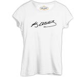 Atatürk İmza Beyaz Kadın Tshirt
