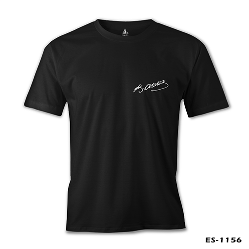 Ataturk Signature - Chest Logo Black Men's Tshirt