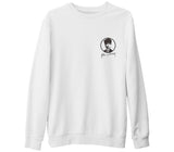 Atatürk - Logo Göğüs Beyaz Kalın Sweatshirt