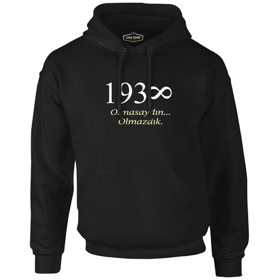 Atatürk - If you weren't there... We wouldn't exist. Black Men's Zipperless Hoodie