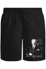 Atatürk - Onu Arıyoruz. Anıyoruz Unisex Siyah Şort