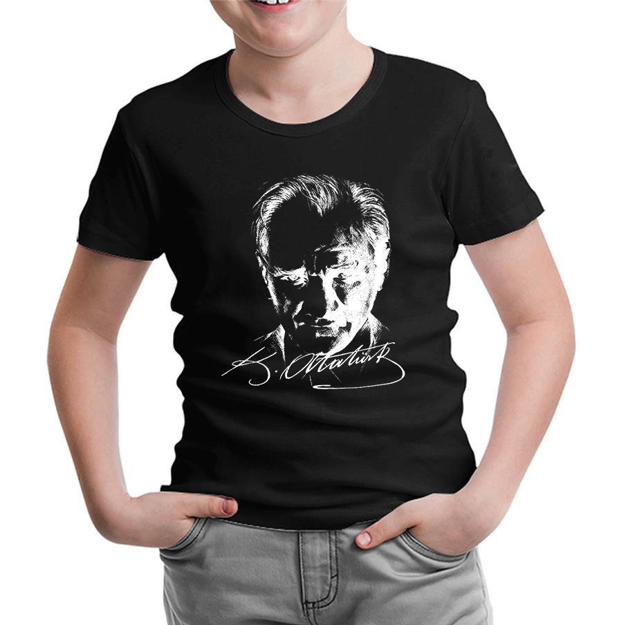 Atatürk - Portre I Siyah Çocuk Tshirt