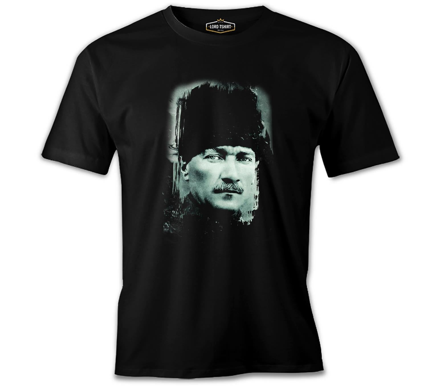 Atatürk - Portre  Mavi Siyah Erkek Tshirt