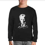 Ataturk - Portrait Black Kids Sweatshirt