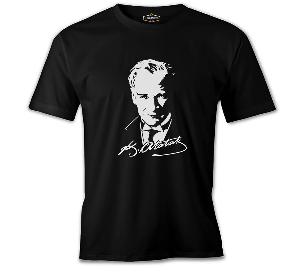 Atatürk - Portre Siyah Erkek Tshirt