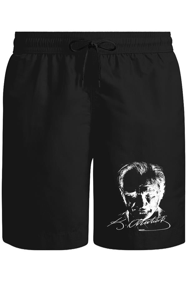 Atatürk - Portre Unisex Siyah Şort