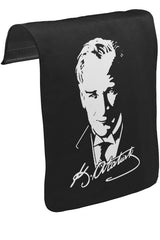 Atatürk - Portre Unisex Siyah Tak-Çıkar Postacı Çanta Kapağı CK-1158