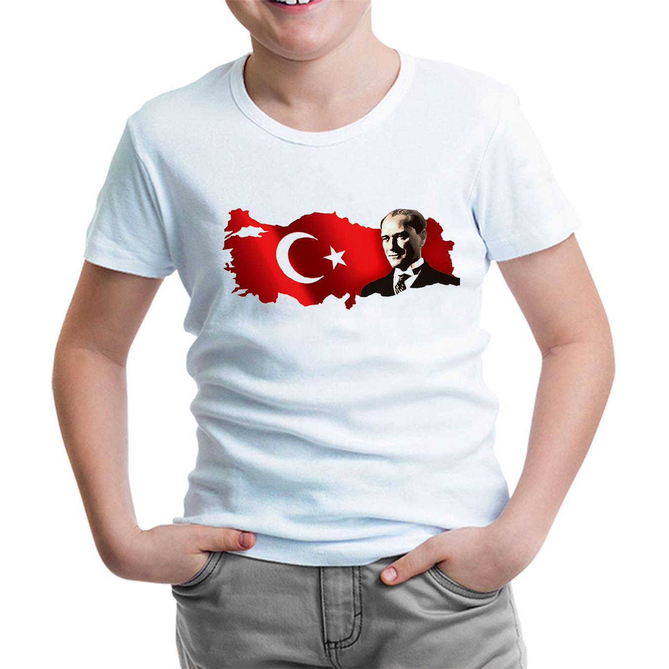 Atatürk - TC Beyaz Çocuk Tshirt