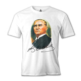 Ataturk And Signature White Men's Tshirt