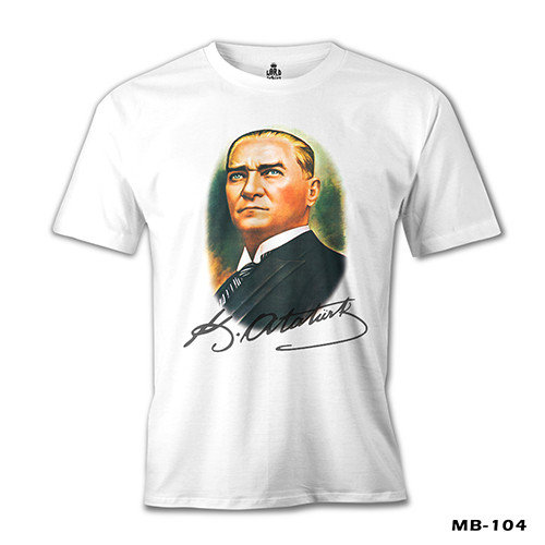 Ataturk And Signature White Men's Tshirt