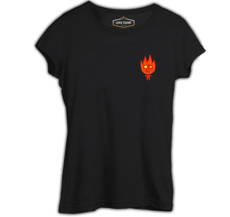 Fire And Water - Fire Boy Black Women's Tshirt 