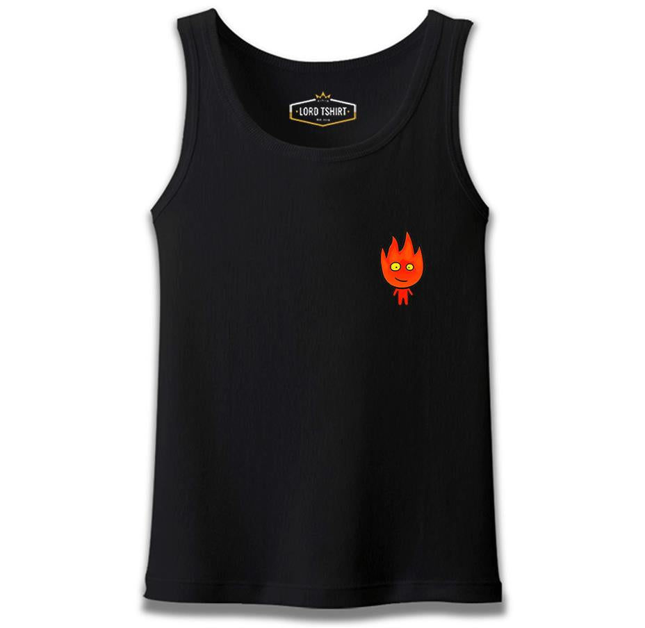 Ateş Ve Su - Ateş Çocuk Siyah Erkek Atlet