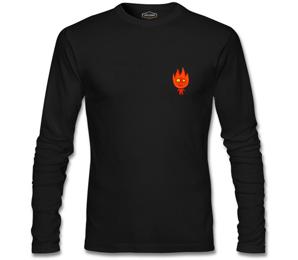 Fire And Water - Fire Boy Black Men's Sweatshirt 