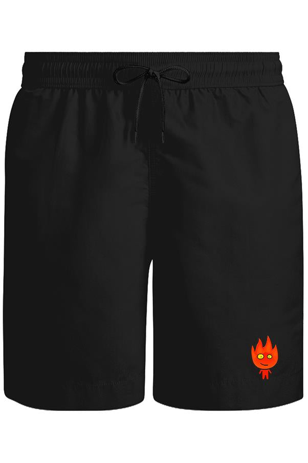 Ateş Ve Su - Ateş Çocuk Unisex Siyah Şort