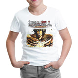 Attack on Titan White Kids Tshirt