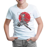 Attack on Titan Levi - Red Moon White Kids Tshirt