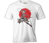 Attack on Titan Levi - Red Moon White Men's Tshirt