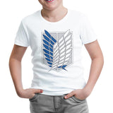 Attack on Titan - Logo White Kids Tshirt