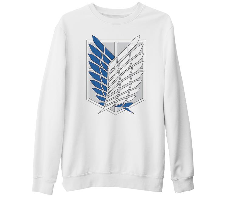 Attack on Titan - Logo White Thick Sweatshirt