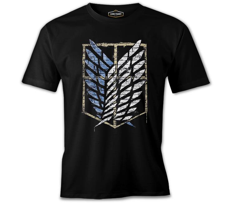 Attack on Titan - Logo Paint Black Men's Tshirt