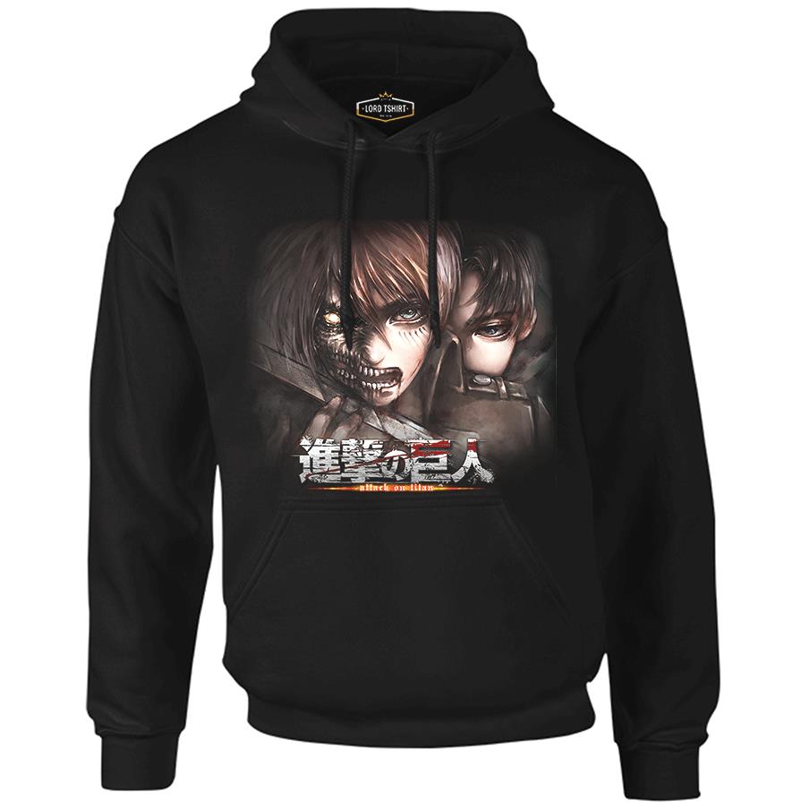 Attack on Titan Black Men's Zipperless Hoodie