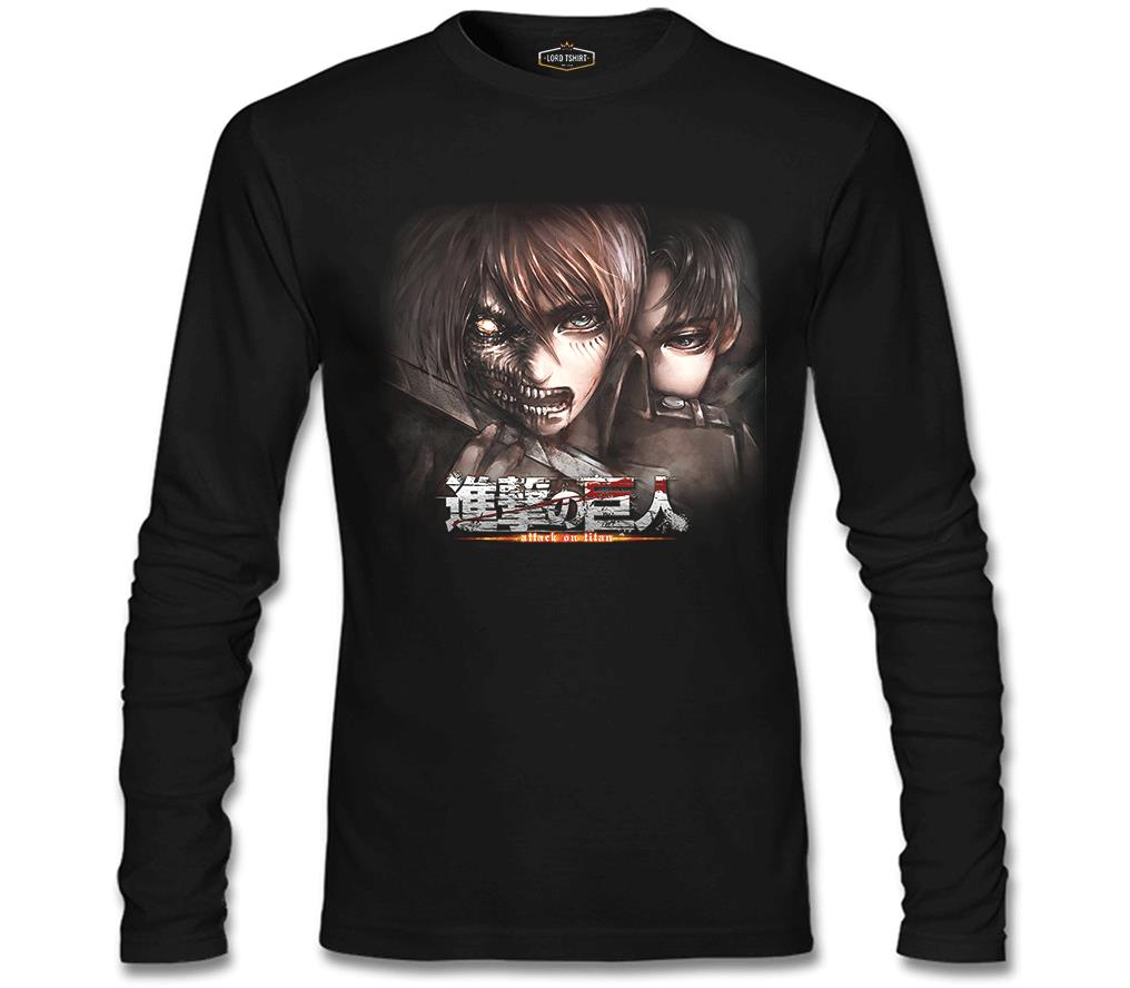 Attack on Titan Siyah Erkek Sweatshirt
