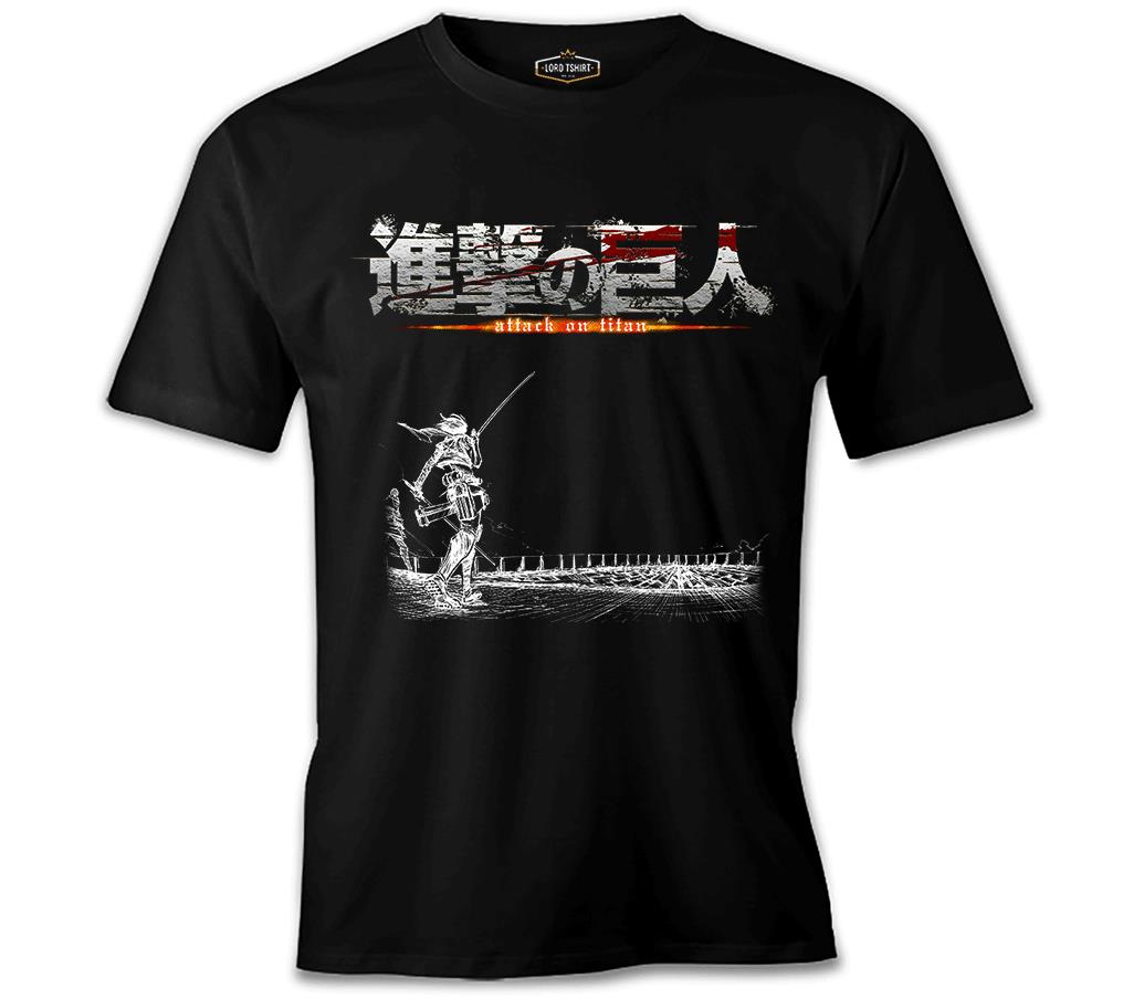 Attack on Titan  Siyah Erkek Tshirt