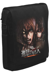 Attack on Titan Unisex Siyah Postacı Çanta