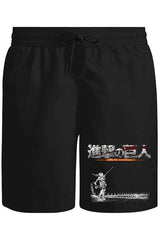 Attack on Titan Unisex Siyah Şort