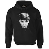 Audrey Hepburn Black Men's Zipperless Hoodie